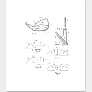 Golf Club Vintage Patent Hand Drawing Posters and Art